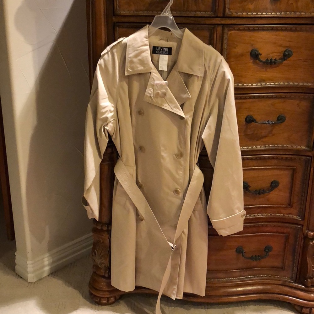 Tan trench coat